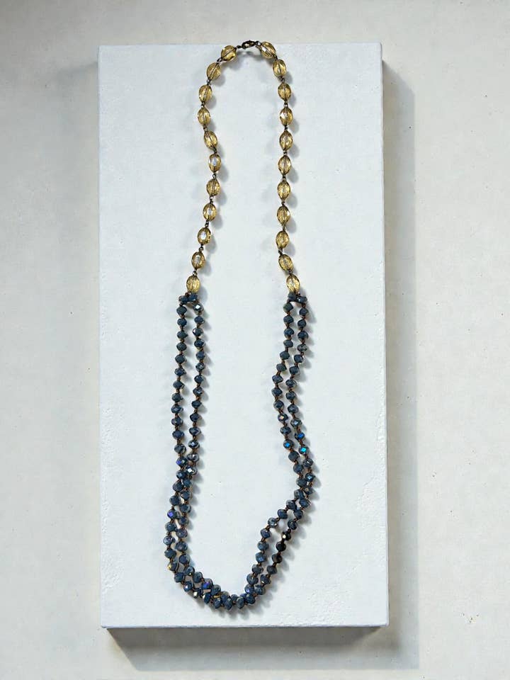 WearMe anywhere purple 34’ transition necklace hand knotted for wholesale by Ava Capri