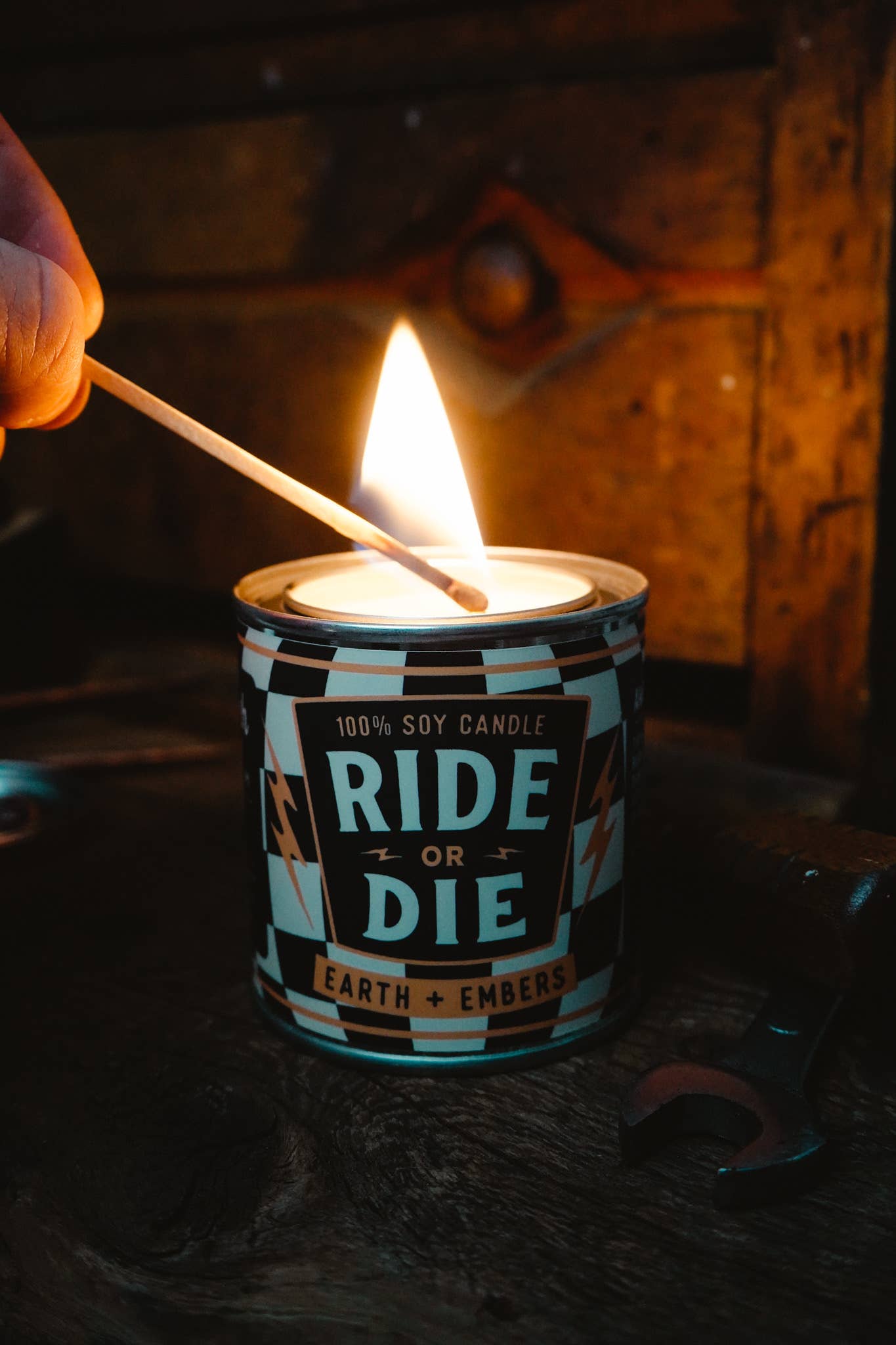 Ambush Candle Co. - Wholesale Travel Candles - Ride Or Die | Earth & Embers 8oz Soy Candle6