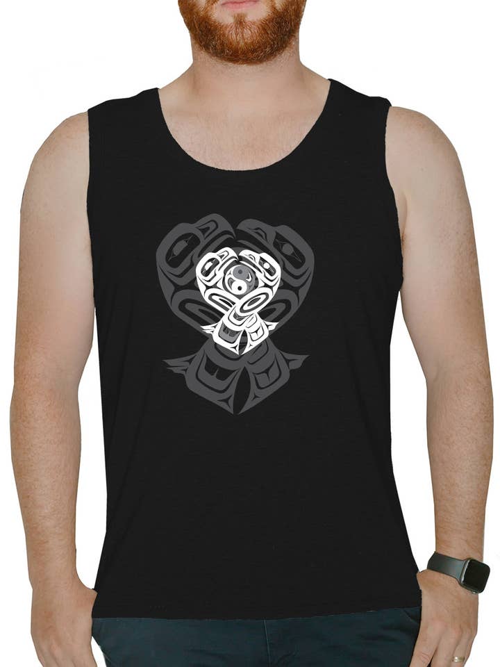 Camisola de Alças para Homem - Águia & Corvo Yin Yang por atacado de Nominou Designs