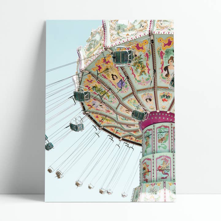 POSTER 30x40 CM - VINTAGE CARROUSEL - 16516 voor wholesale door David & David Studio