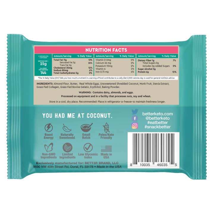 BETT3R KETO - Venta al por mayor Galletas - Bett3r Keto Coco Colágeno Galletas2