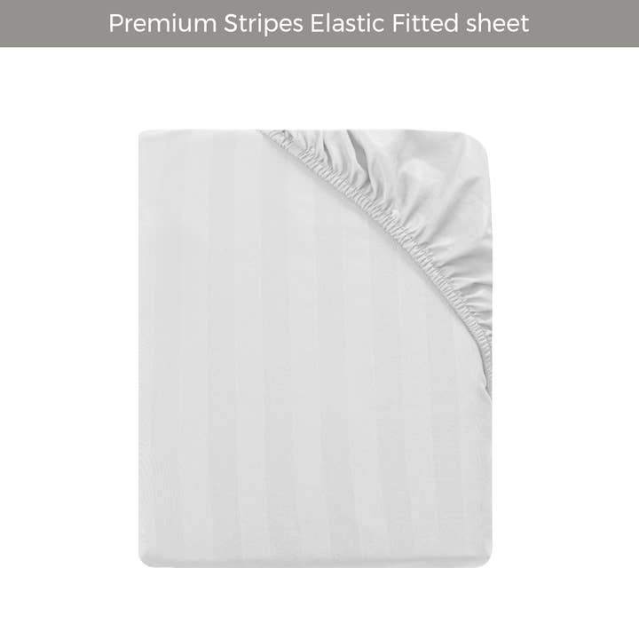 Cotton Passion - Wholesale Fitted Sheet - Satin Stripe Deep Pocket Fitted Sheets Deep Up to 25cm28