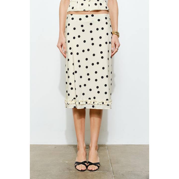 Jupe midi à volants demi pour la vente par Loucia