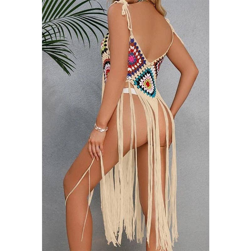 Paperdoll – Engroshandel Strandbadekåbe – Dame – HÆKLET BIKINI Boho Cover Up 3