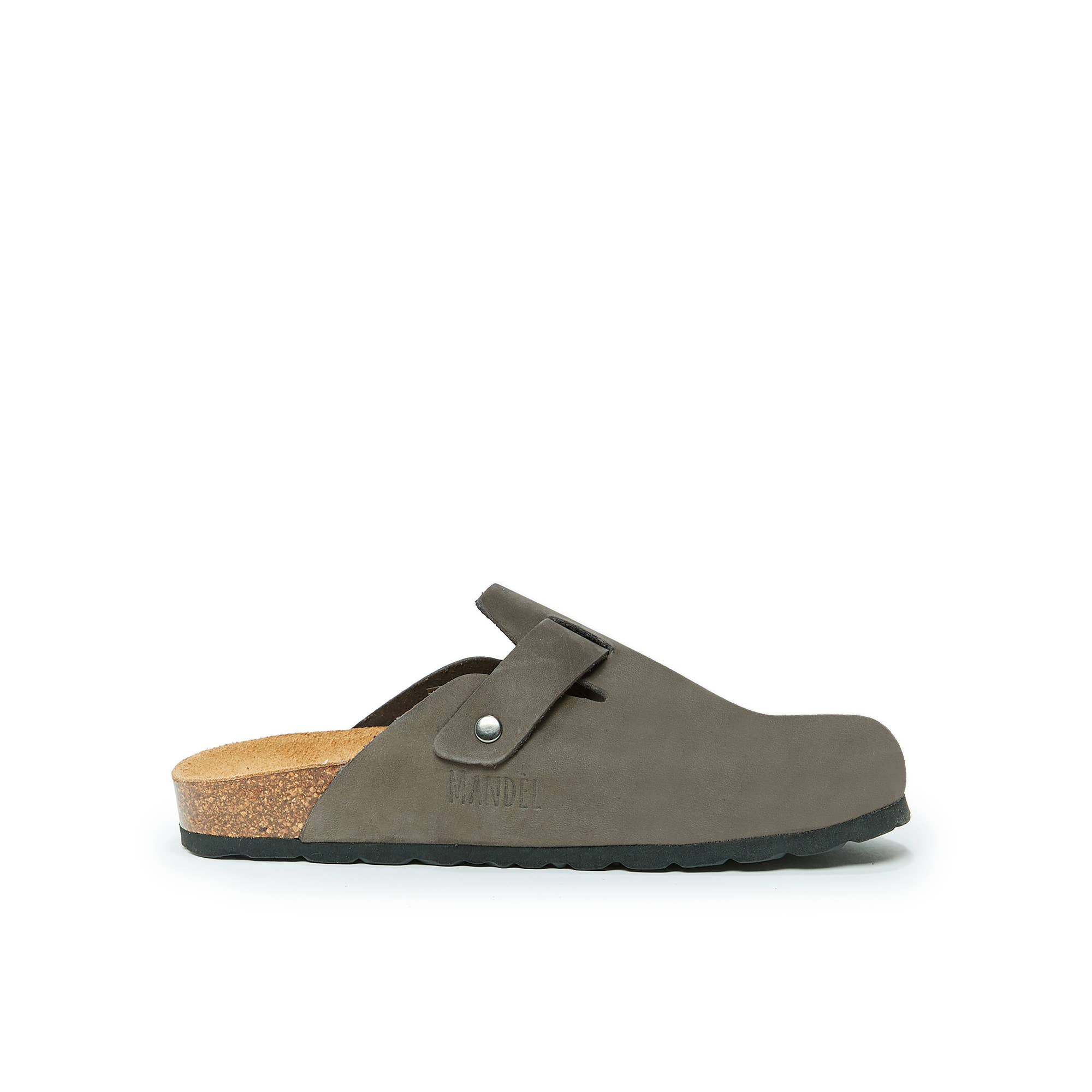 Mandél - Vente Mules – femme - Mules NOE en cuir nubuck gris - Art.MI10771