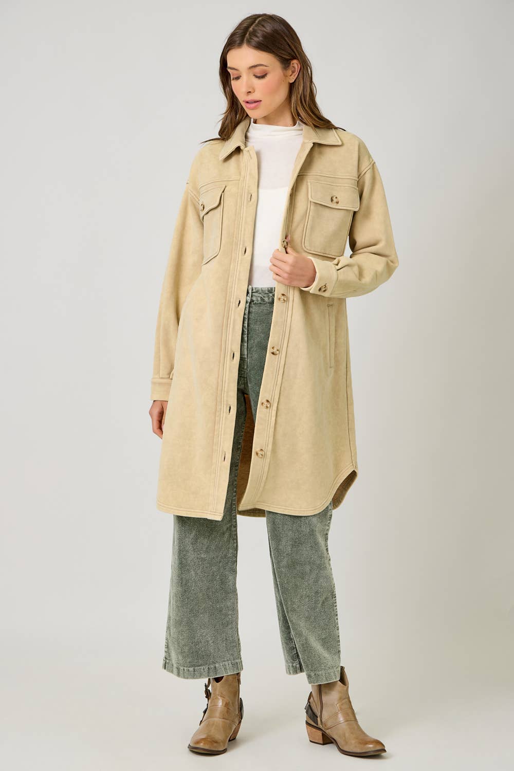 Mystree - Vendita all'ingrosso Giacca - Donna - 61231 Giacca Lunga in Spugna Lavata8