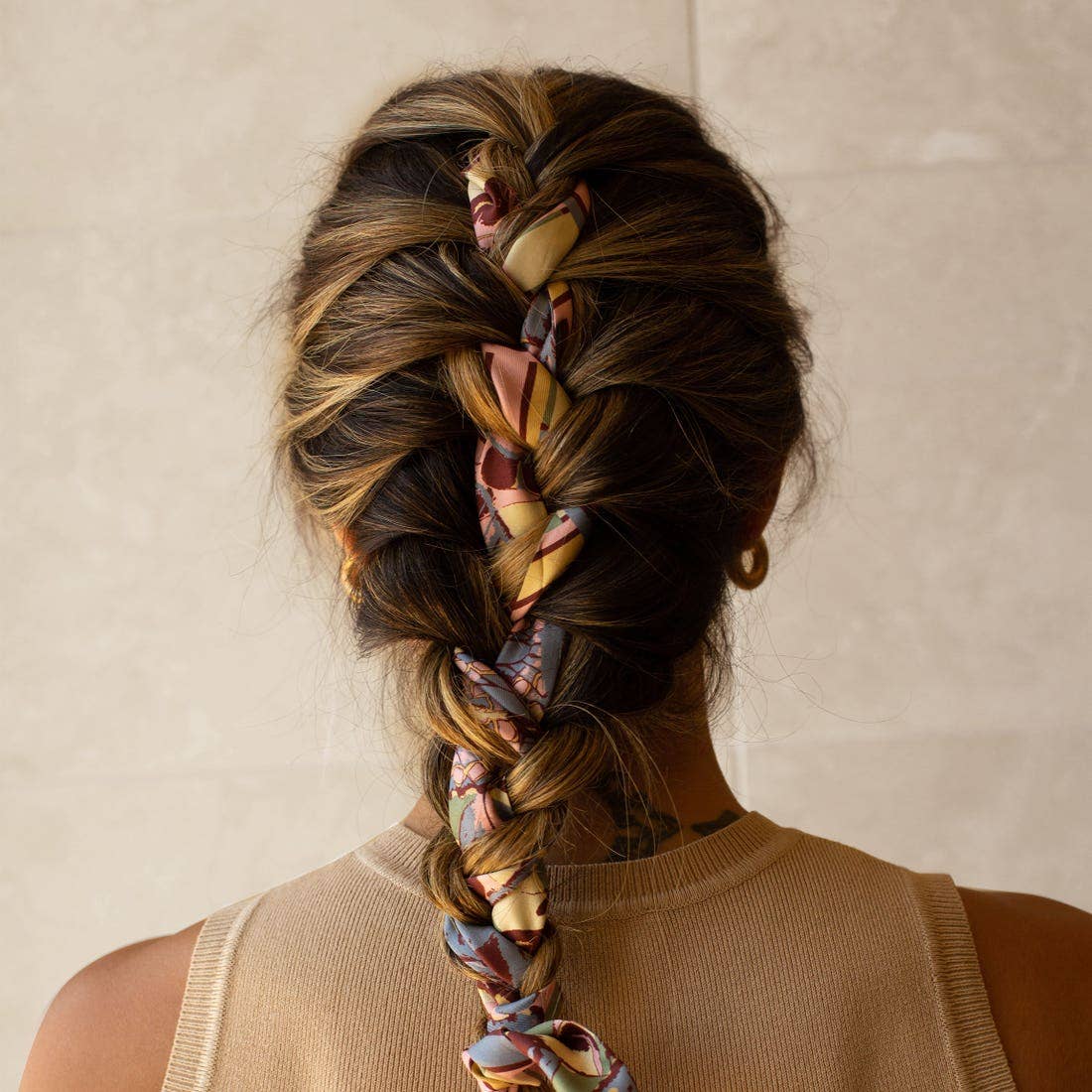 Lost Pattern x Leatherology Silk Twilly Scarf - Pastel for wholesale on Faire1