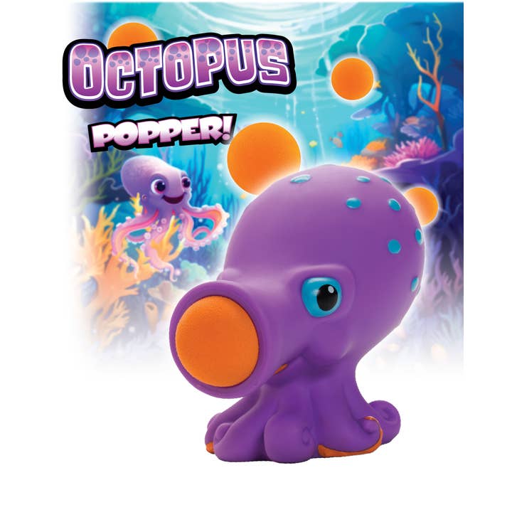 Hogwild - Wholesale Fidget Toy - Kids - Hog Wild Octopus Ball Popper Toy - Toy Blaster