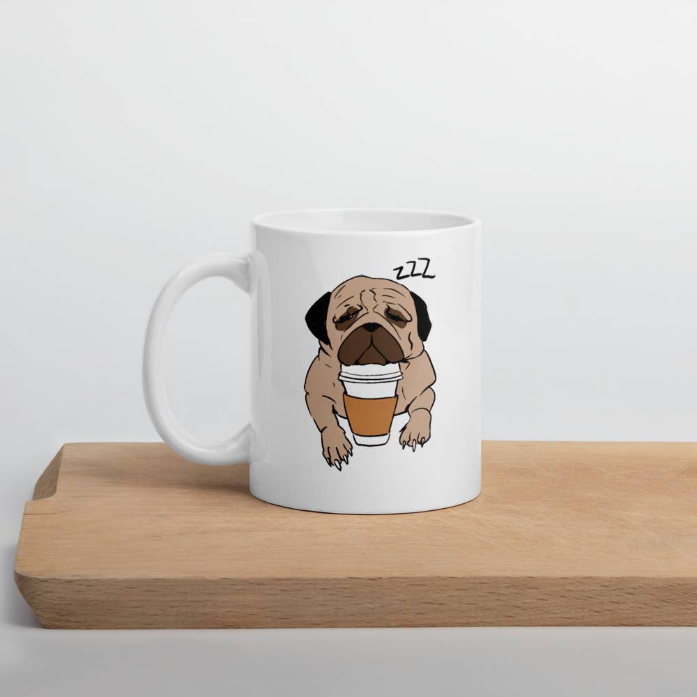 REMOVED BRAND - Wholesale Coffee Mug - Vinny the Pug Caricature #00034