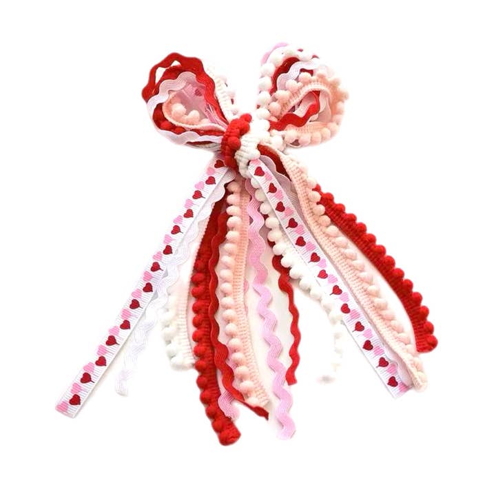 Lazo de Pelo Desordenado de Amor Verdadero Atado con Clip para venta al por mayor de Pretty in Pink Bows