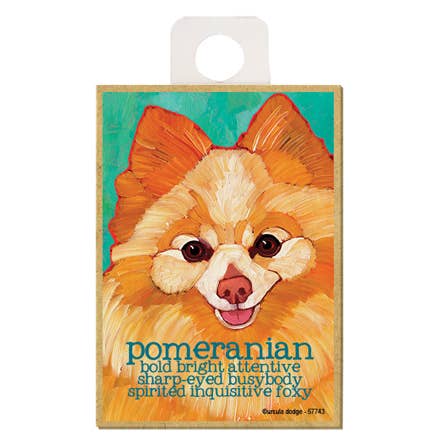 Pomeranian 2.5" X 3.5" wood magnet for wholesale by SJT Enterprises, Inc.