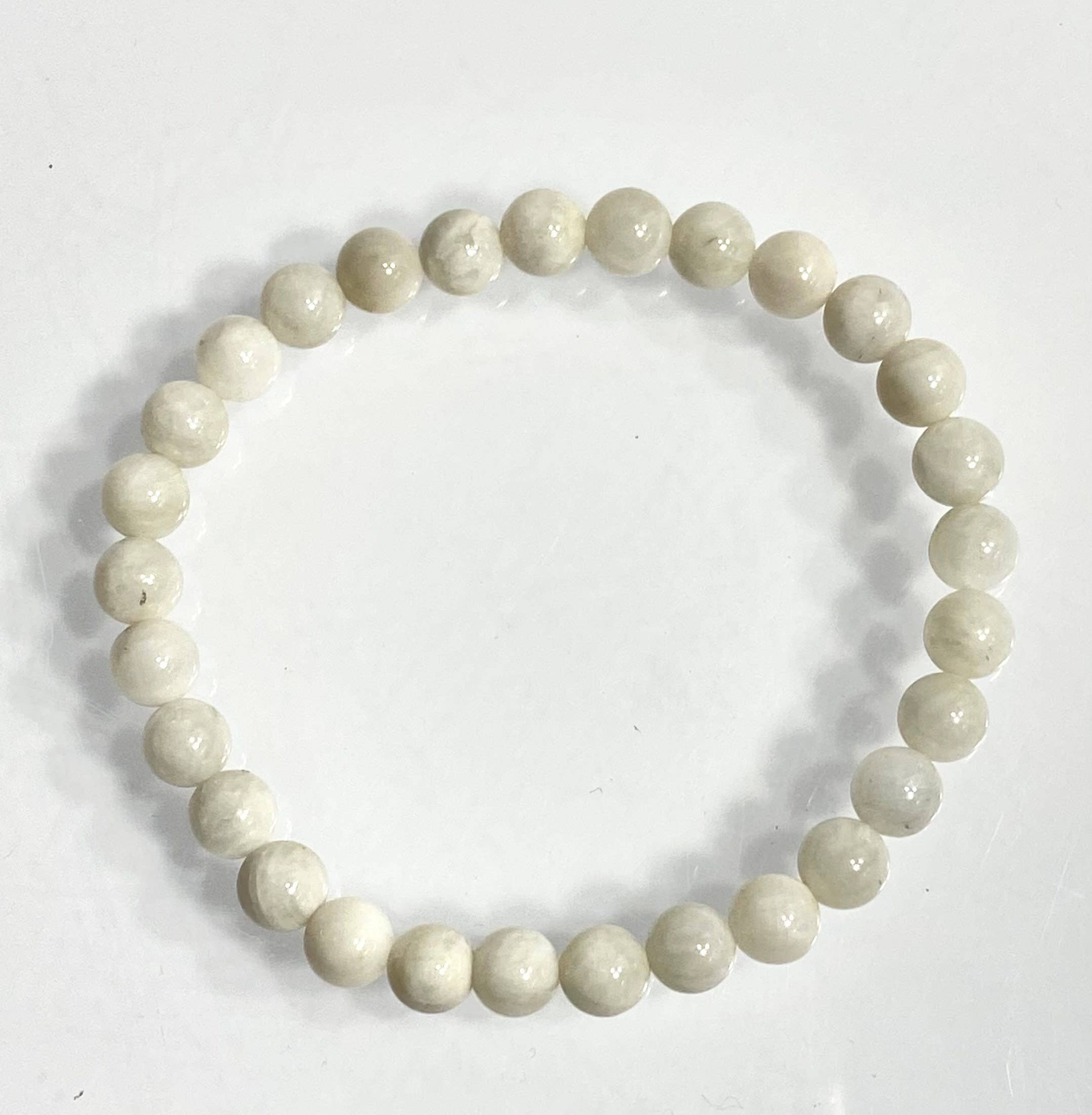KayleeNYC - Wholesale Beaded Bracelet - Natural 6mm Moonstone Stretch Bracelets3