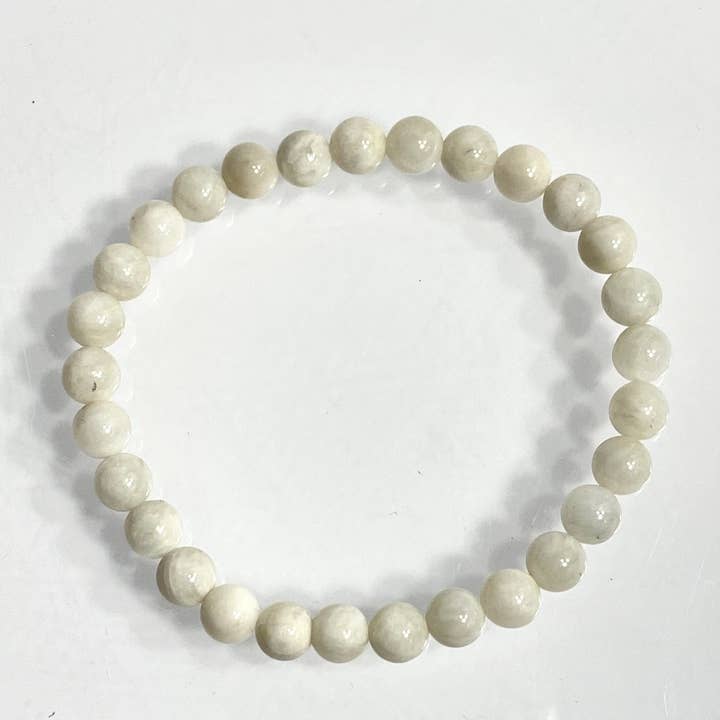 KayleeNYC - Wholesale Beaded Bracelet - Natural 6mm Moonstone Stretch Bracelets3