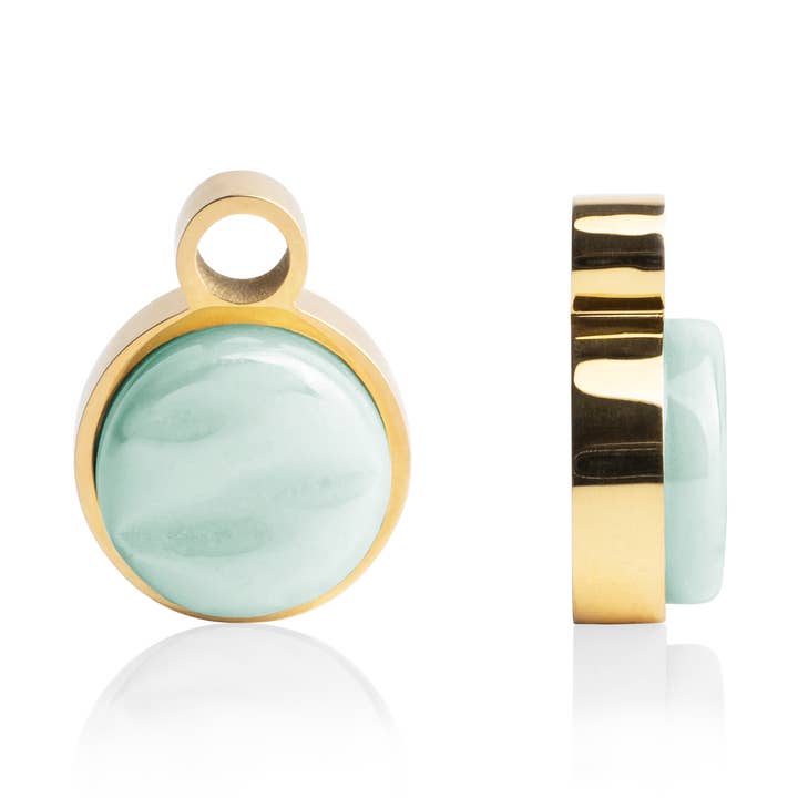 Créoles • doré/vert menthe pour la vente par ALEXASCHA