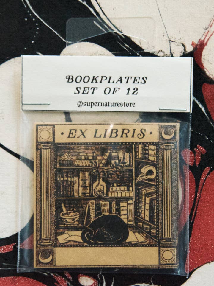 Mystic Library Bookplates (set of 12) for wholesale by Hammer & Hemlock