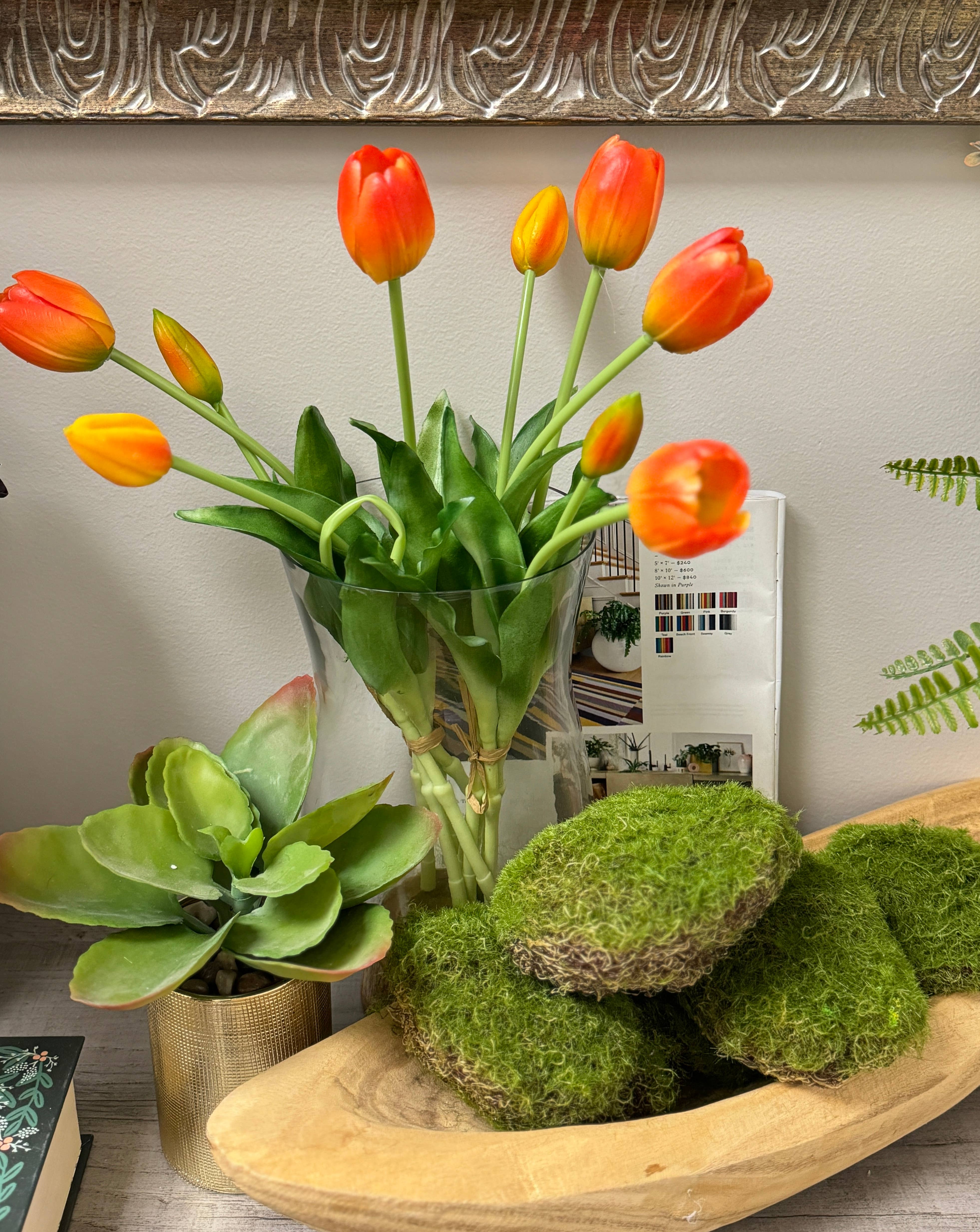 Angel Isabella - Wholesale Artificial Plant - Pack of 6-Large Lifelike Mixed Sizes Artificial Moss ball3