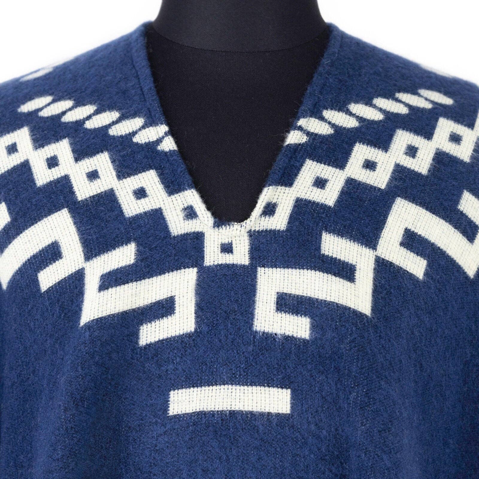 ECUALAMA - Wholesale Poncho - Unisex - Clint Eastwood Poncho cowboy Serape replica handmade of Alpaca wool Unisex - navy blue7
