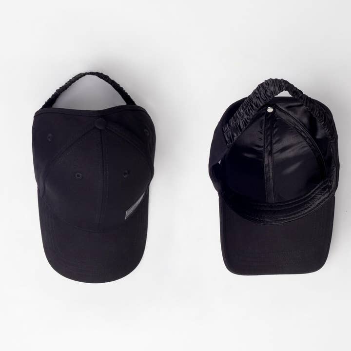 Black Sunrise - Wholesale Baseball Cap - Women's - Rose Pink Satin Lined Half-Full Baseball Cap9