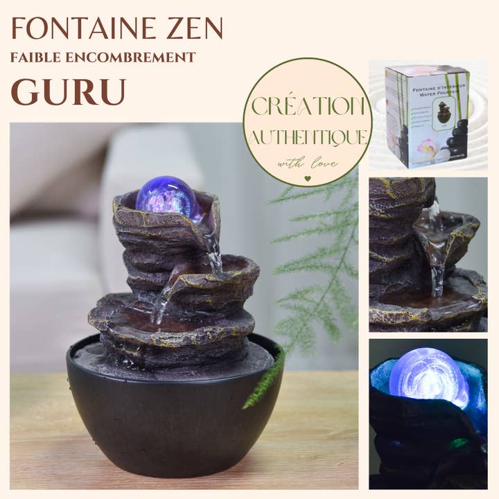 Zen'Arome – Decoração de Natal por atacado – Fonte de Interior Cascata Zen Decoração Relaxante Guru1