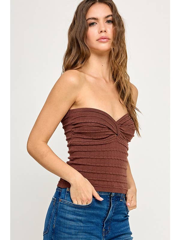 Miss Love - Wholesale Knit Top - Women's - Twist Front Sweater Tube Top59