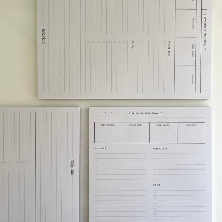 Nine to Kind - Wholesale Notepad - Nine to Kind Daily Planning Notepad2