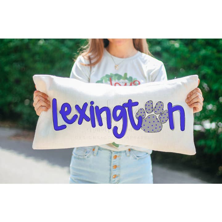 Coussin lombaire Lexington Paw Print pour la vente par Doodles By Rebekah