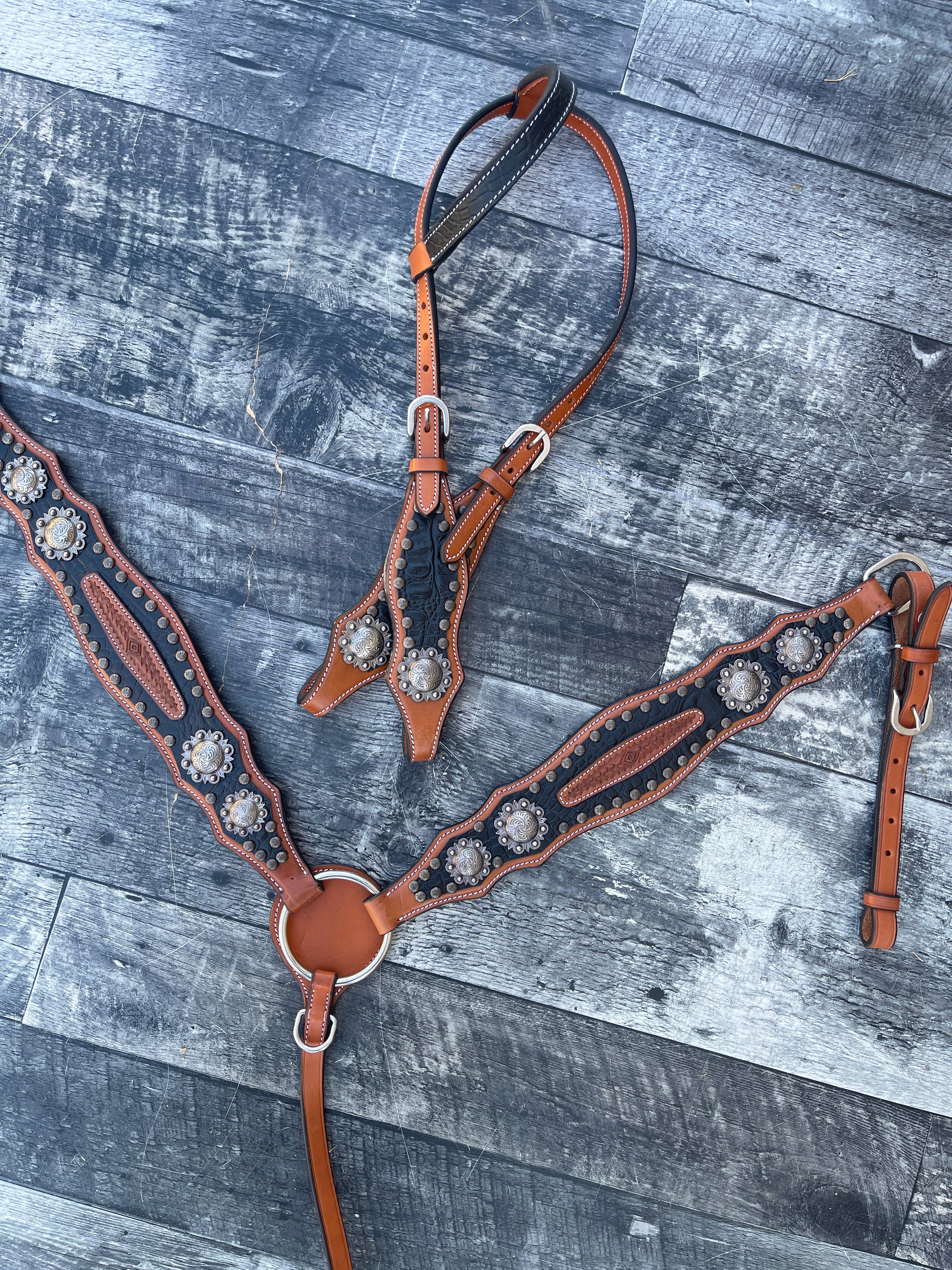 Schulz Equine - Vendita all'ingrosso Attrezzatura da equitazione - Set copricapo e colletto pettorale Jesse James9