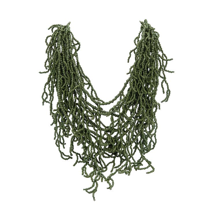 Collar caqui con cuentas de coral para venta al por mayor de Narratives The Line