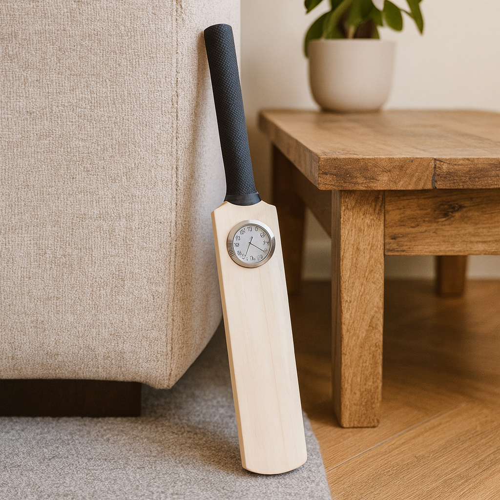 SPORTGIFTZ – wholesale Desk clock – CRICKET-GIFTS Mini Bat Clock Ideal for Personalisation4