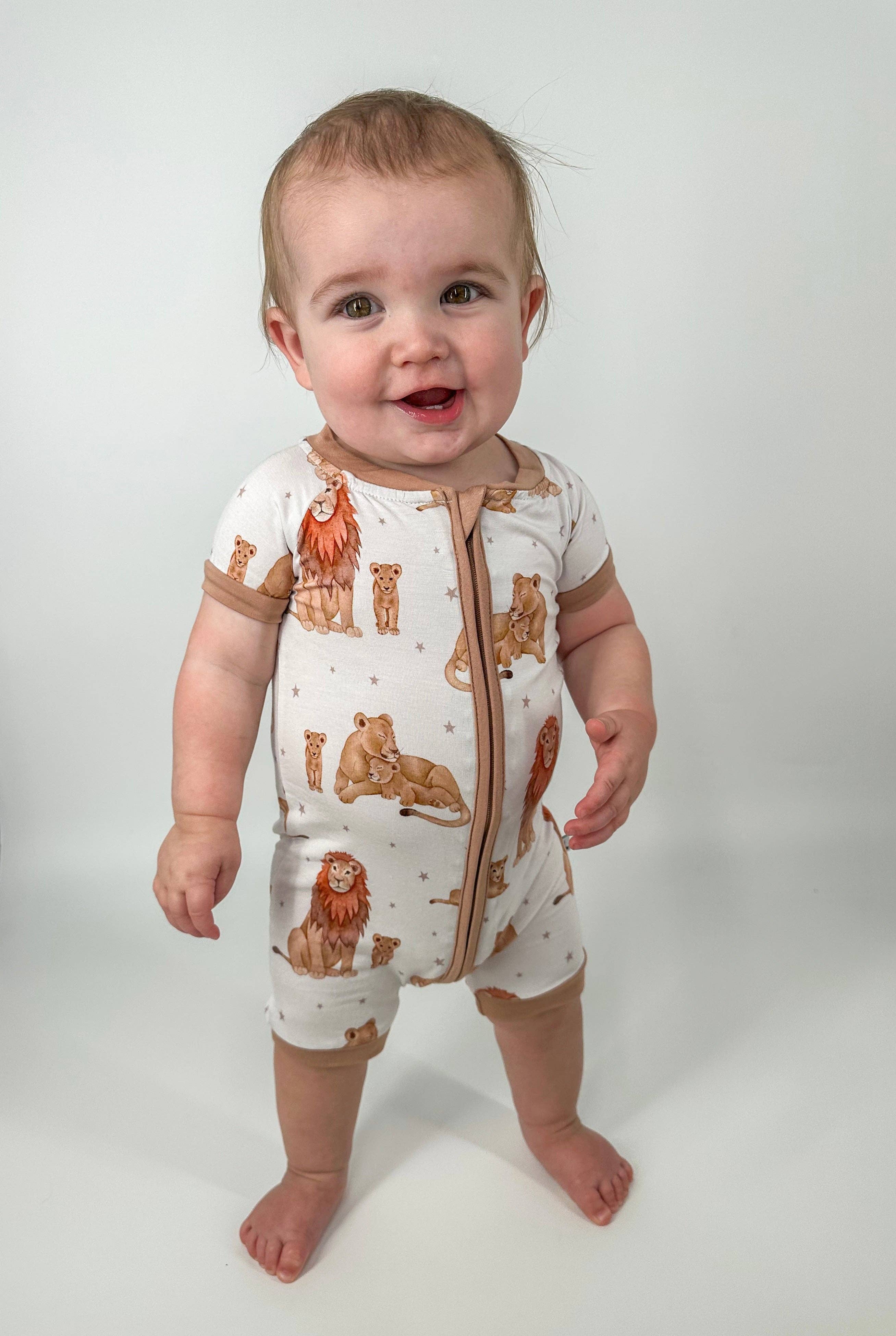 Jensens Jammies - Wholesale Sleepsuit - Baby - Just Lion Around shorties2