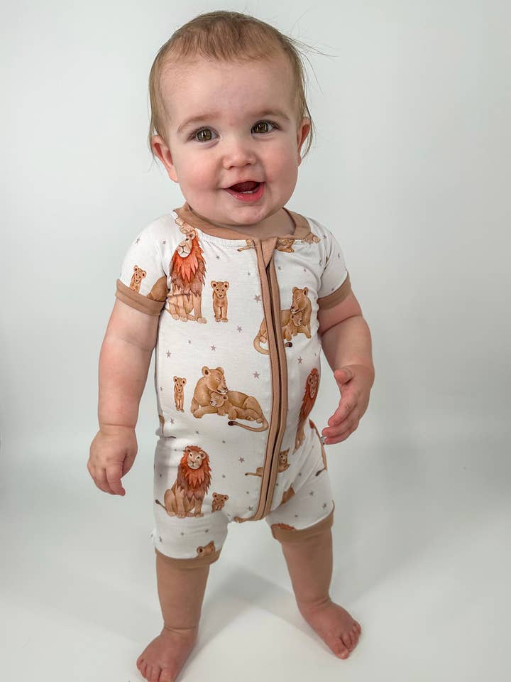 Jensens Jammies - Wholesale Sleepsuit - Baby - Just Lion Around shorties2