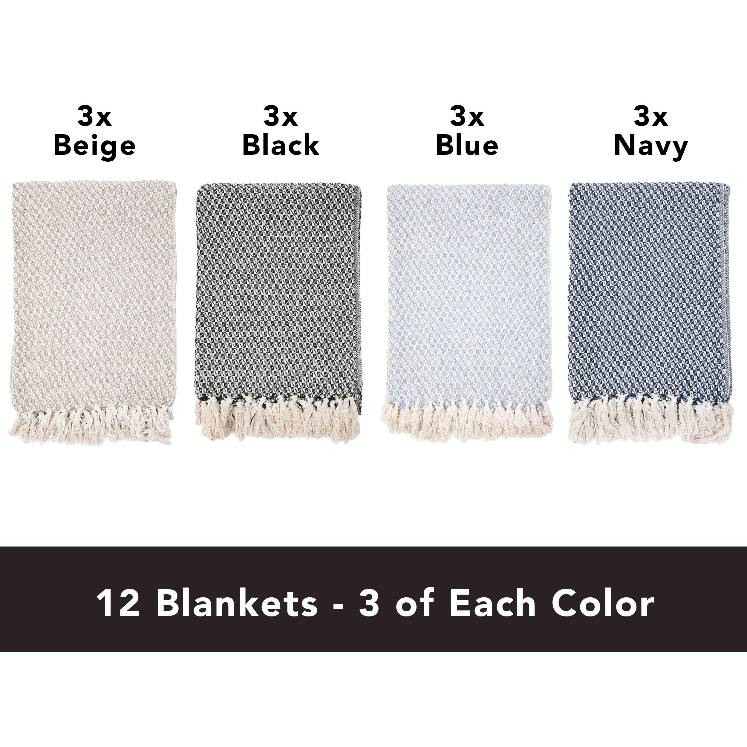 Arkwright Home - Wholesale Throw Blanket - Throw Blanket, Patterned Cotton with modern design3