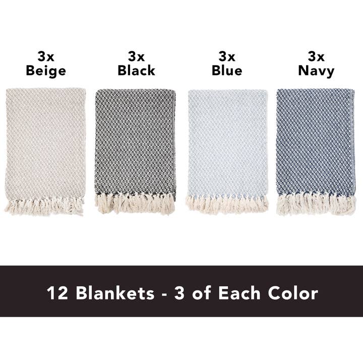 Arkwright Home - Wholesale Throw Blanket - Throw Blanket, Patterned Cotton with modern design3