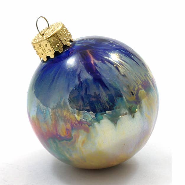 Blauwe kerstbal en glans voor wholesale door Ceramiche Lega