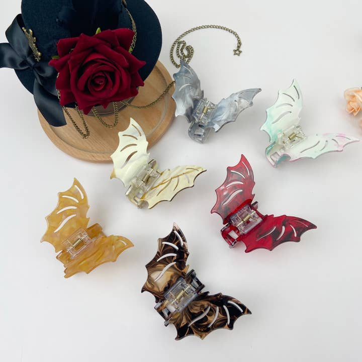 TheDivaSoap - Wholesale Hair Clip - Women's - Colorful Bat Hair Clip Halloween