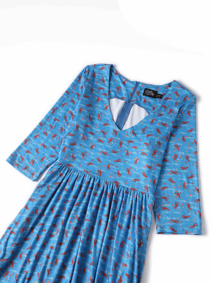 Dolly & Dotty - Vente Robe – femme - Robe originale à imprimé homard Billie Blue