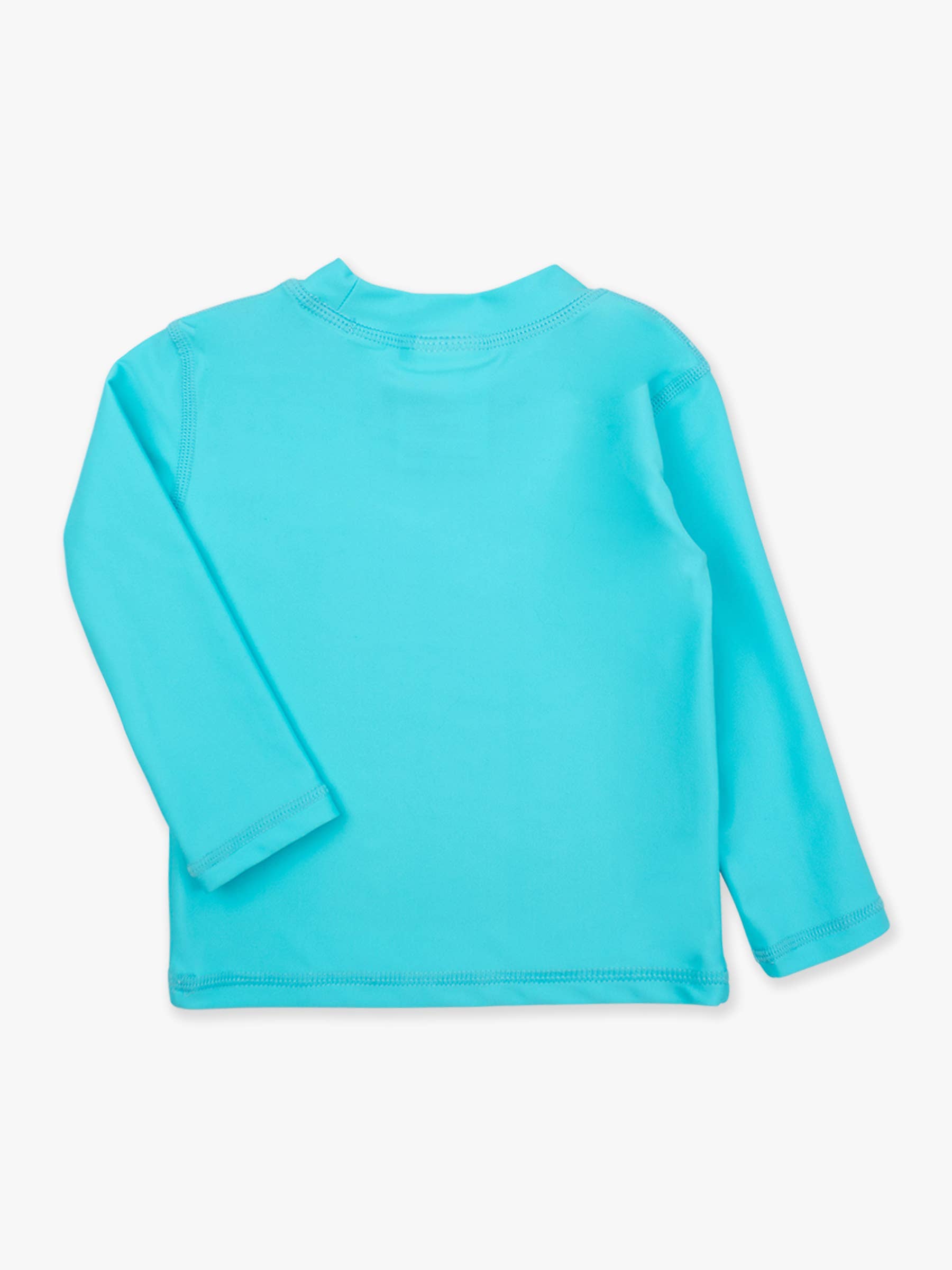 Blue Boys Bright Aqua Long Sleeve Rash Guard for wholesale on Faire8
