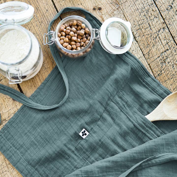 L'effet Papillon - Wholesale Apron - GAÏA Canard cotton gauze waiter apron 45 x 80 cm1