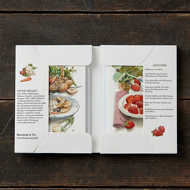 Koustrupco – wholesale Stationery/notecard set – Cardfolder So schmeckt der sommer - 8 cards (german)1