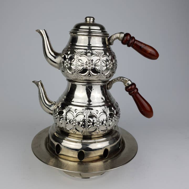 Balcony Pleasure en cuivre brodé - Nickel blanc, taille S pour la vente par Babila