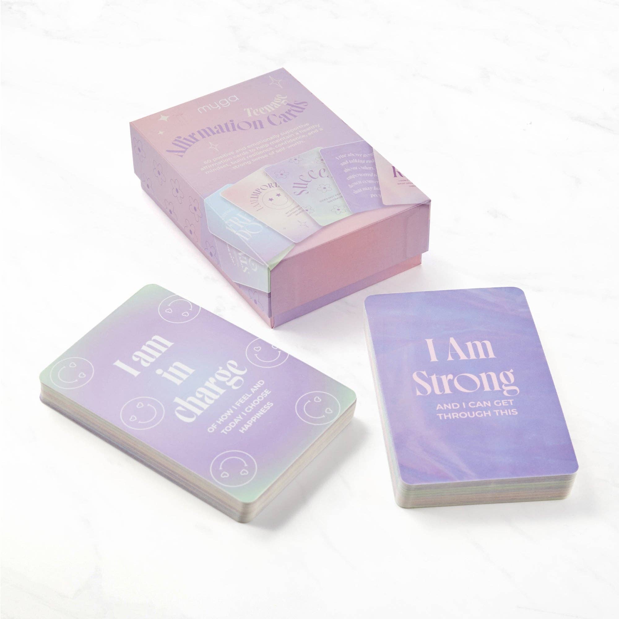 Myga - Wholesale Tarot Cards - Myga Teenager Affirmation Cards – 60 Positive Mindset Cards for Teens9