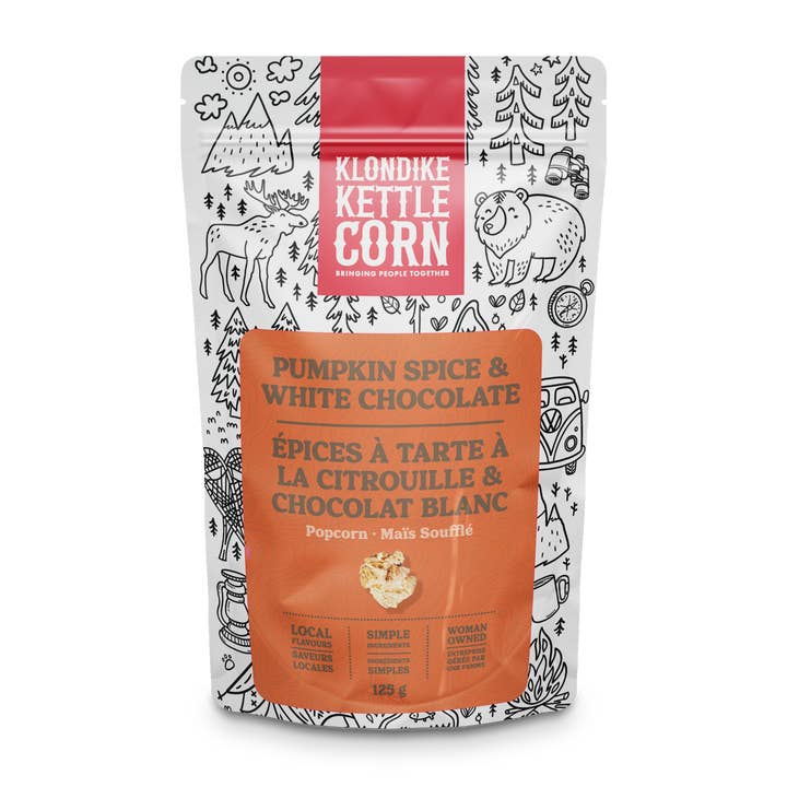 Klondike Kettle Corn - Vente Pop-corn - Épices à la citrouille et chocolat blanc1