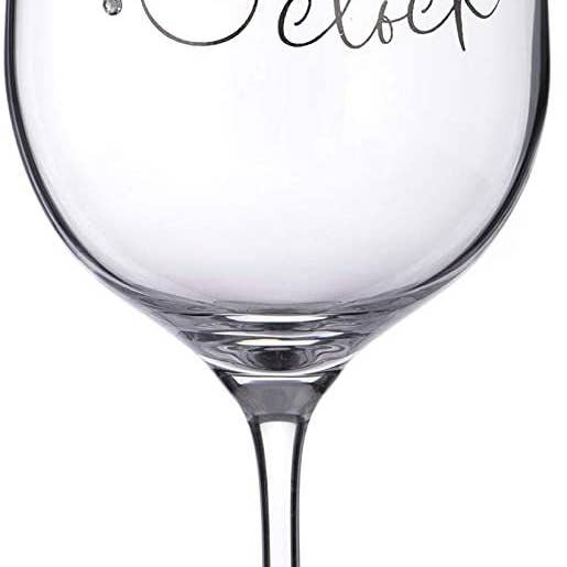 DIAMANTE - Wholesale Wine Glass - Diamante Swarovski"wine O’clock" Glass – Single Crystal Win