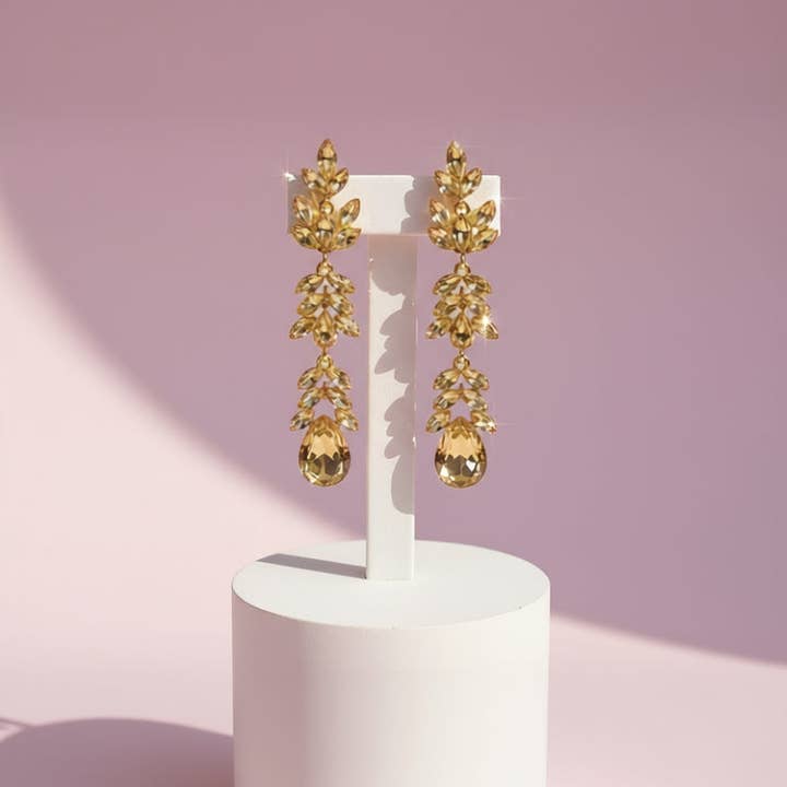 Arya Jewellery Wholesale – wholesale Dangle earrings – Layered Crystal Drop & Dangle Earrings