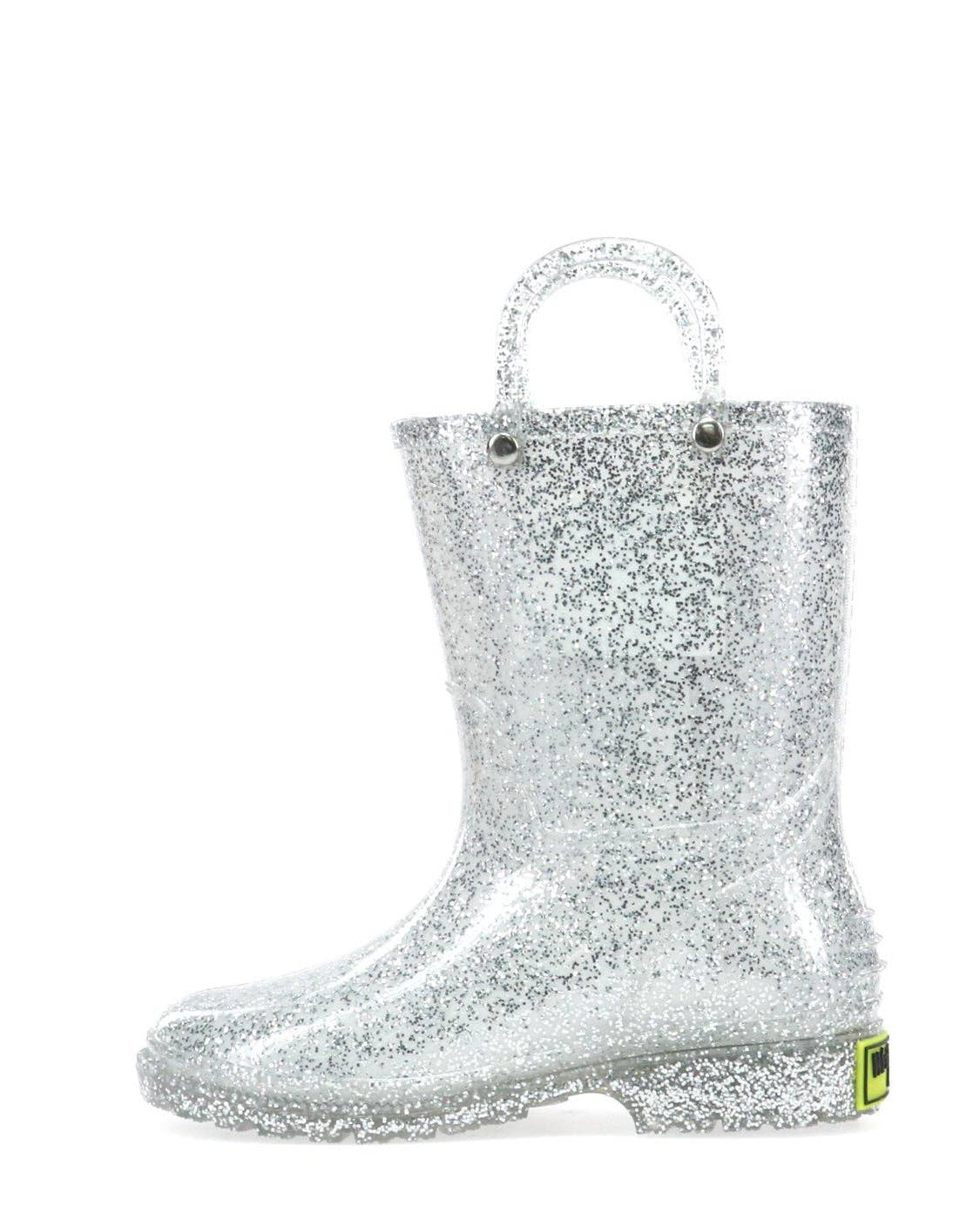 Kids Glitter Rain Boot - Silver for wholesale on Faire3