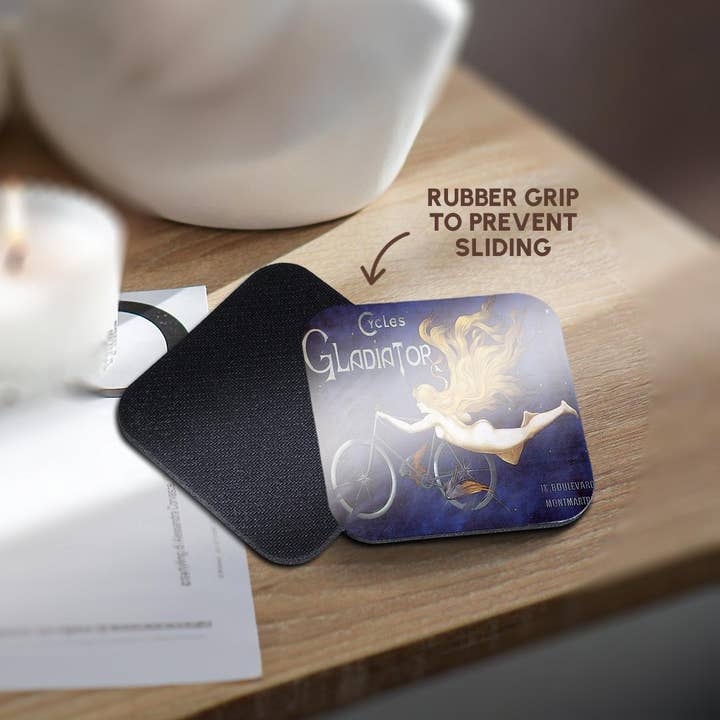 3dRose - Wholesale Coasters - 3dRose, Vintage Cycles Gladiator French Bicycle Advertising Poster, Coaster10