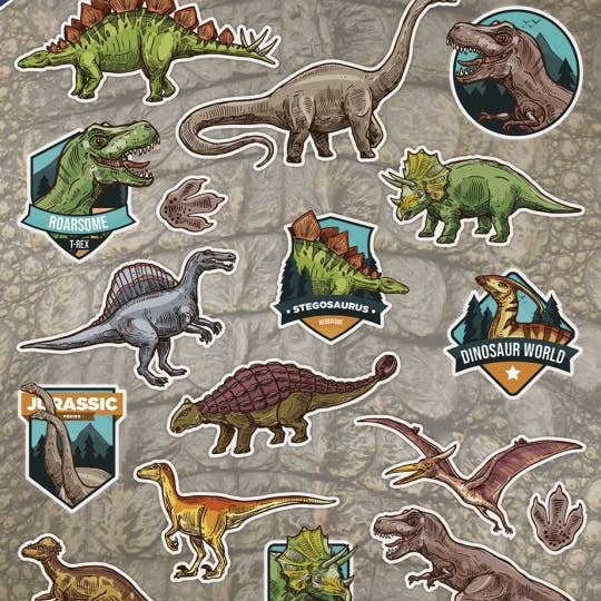 Fiestora - Wholesale Sticker - Kids & Baby - Stickers 156 x 250 mm Jurassic Dino