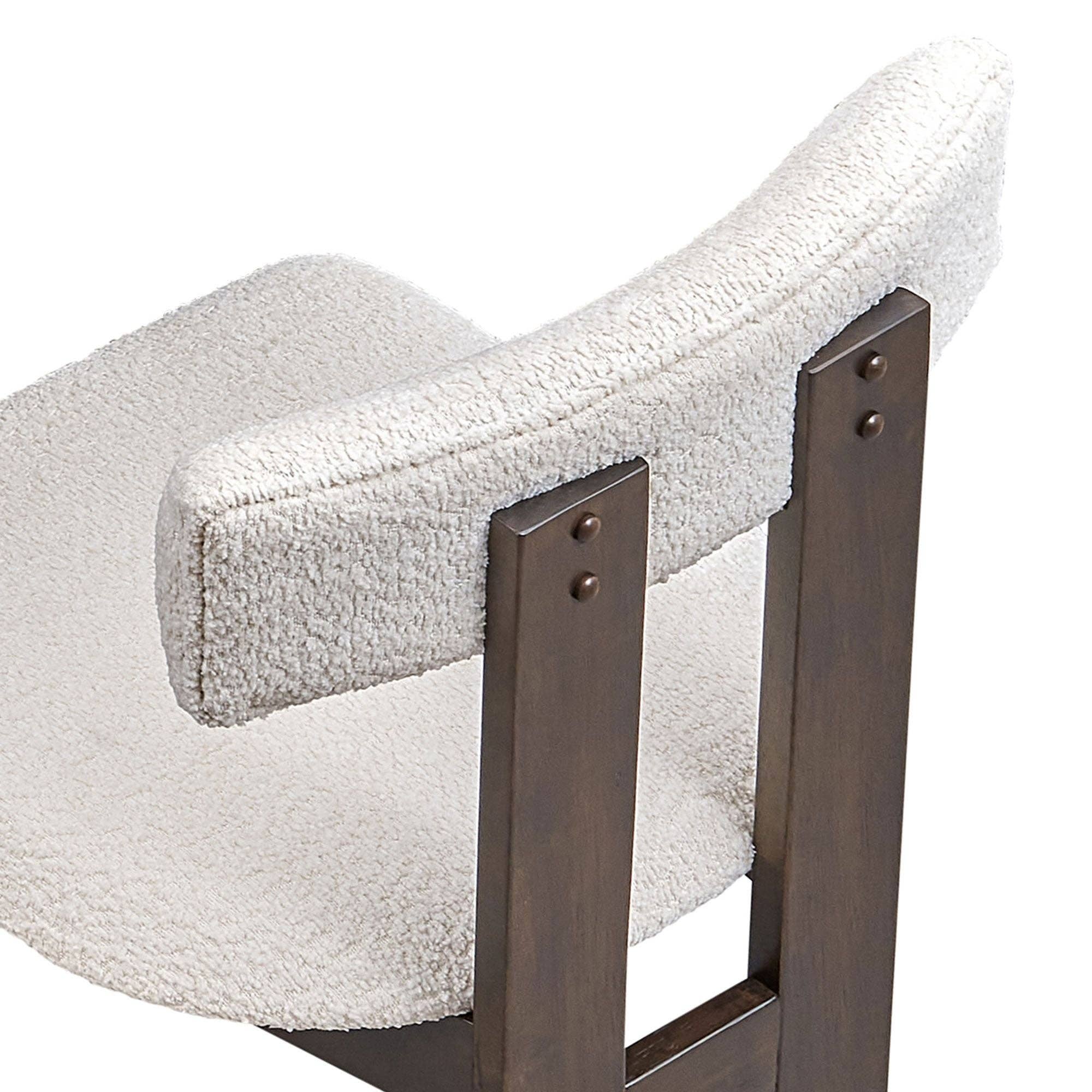 BlakOutlet - Wholesale Chair - Set of 2 Wooden Dining Chairs , Modern Boucle Upholstered  Side Chairs,5