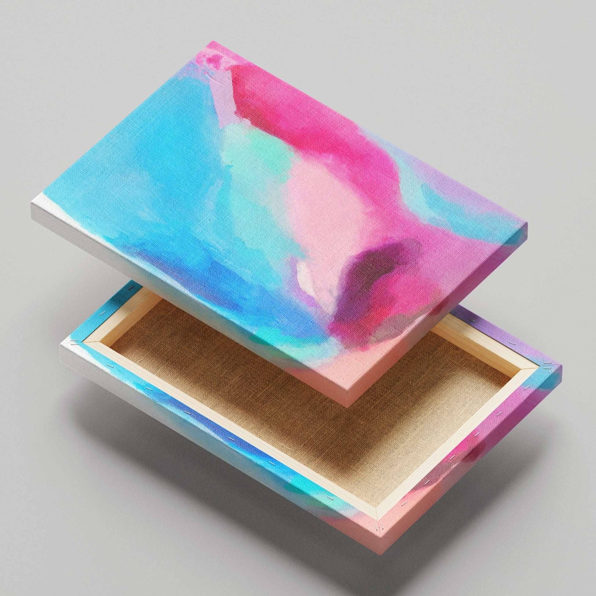 House Prints – Großhandel Kunstdruck – Gerahmter Kunstdruck auf Leinwand, abstrakt, leuchtend, Frühlings-Aquarell6