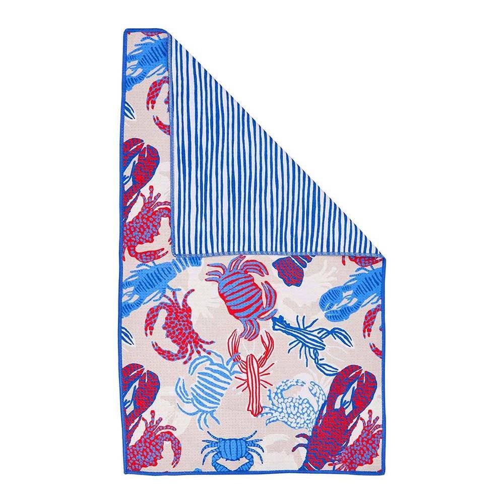 rockflowerpaper - Wholesale Tea Towel - Sandy Claws Eco Kitchen Tea Towel0